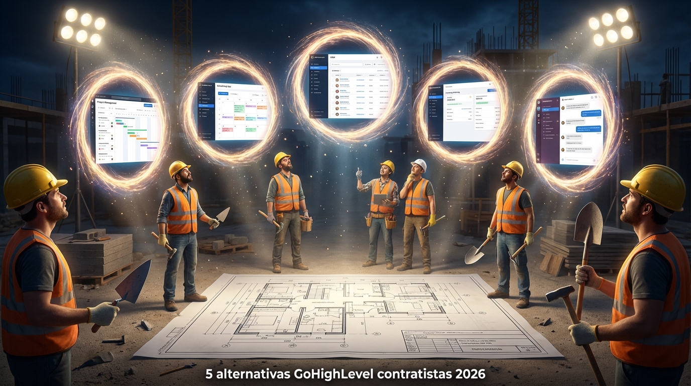 5 alternativas GoHighLevel contratistas 2026
