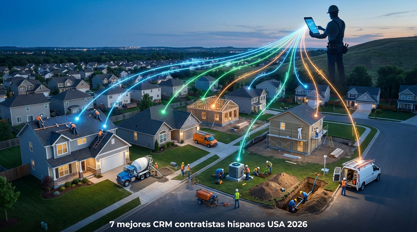 7 mejores CRM contratistas hispanos USA 2026