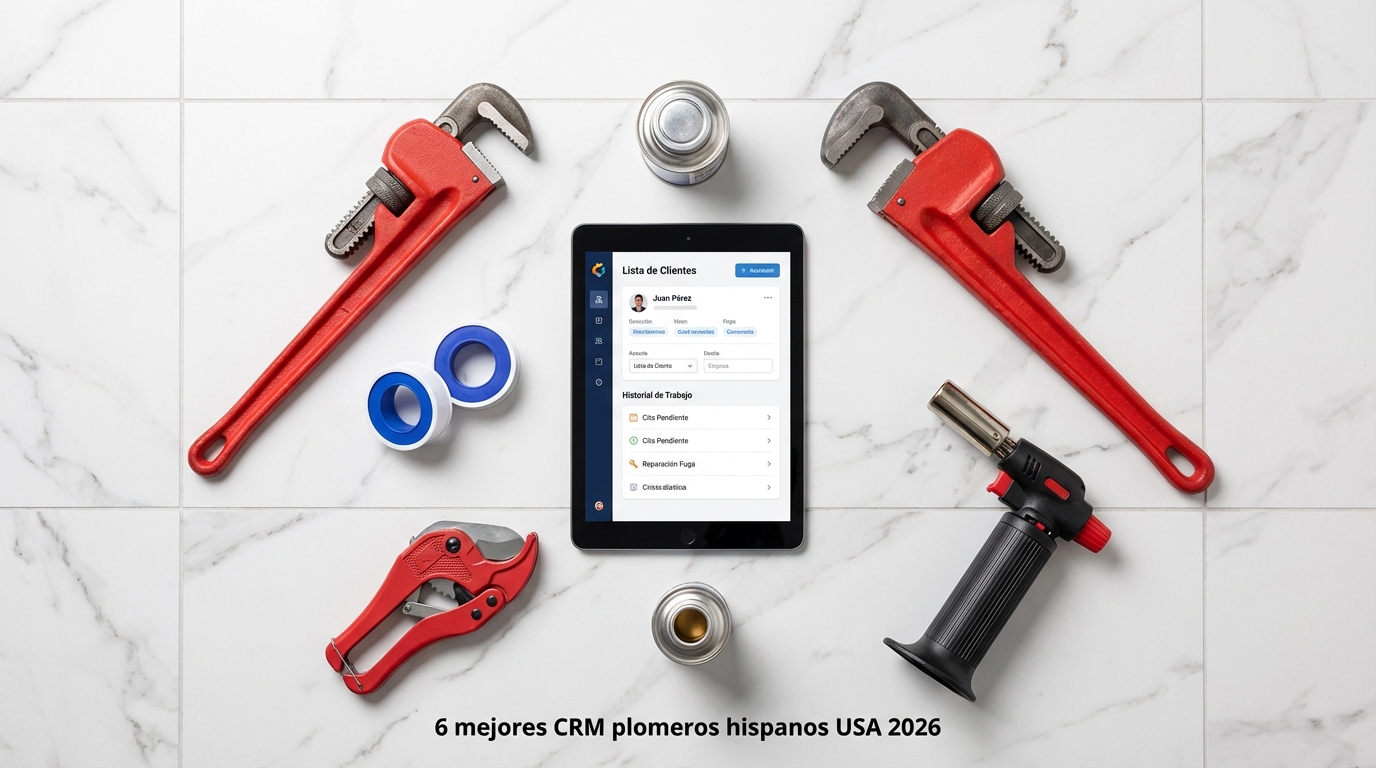6 mejores CRM plomeros hispanos USA 2026